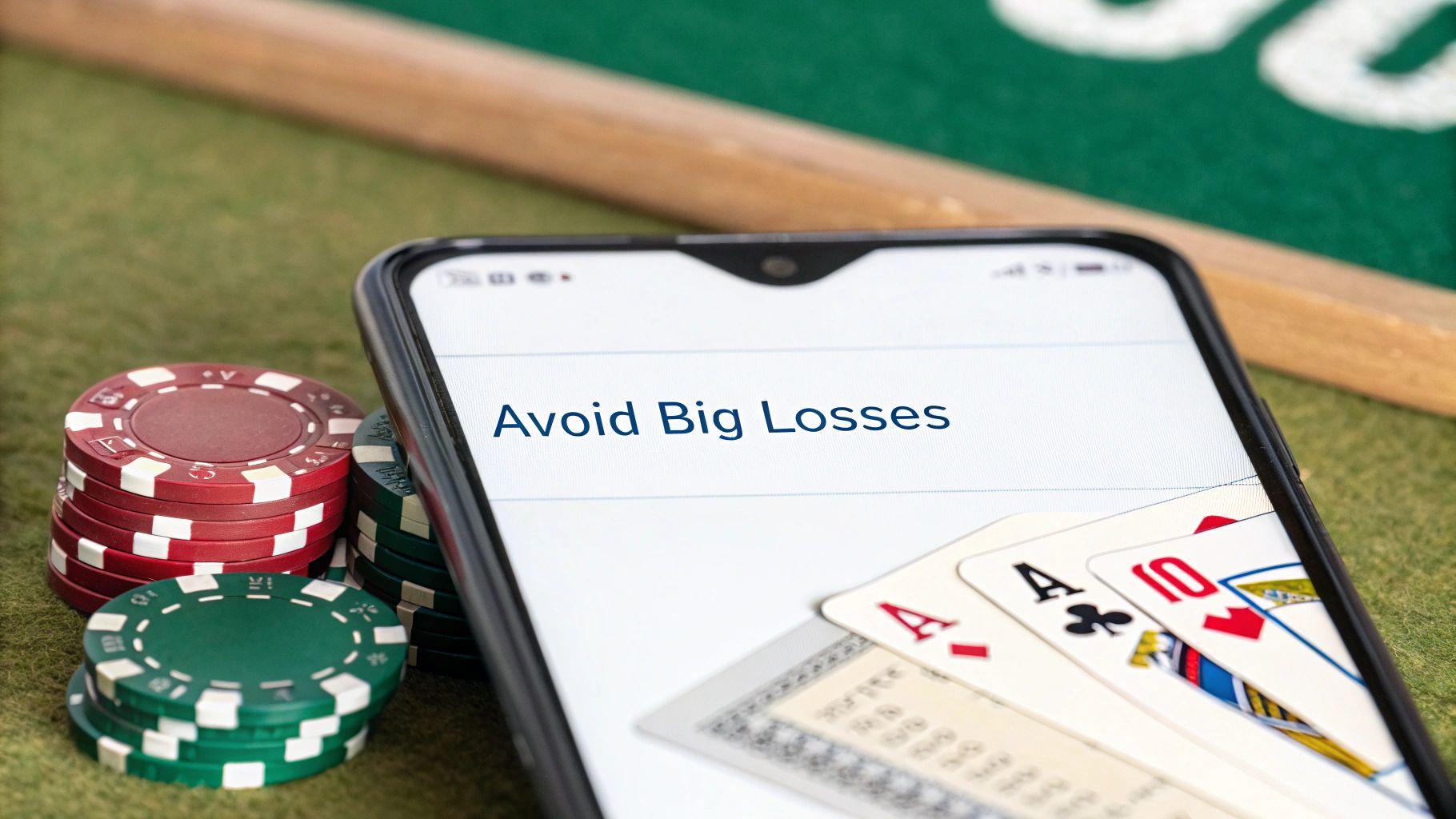 A red warning sign with an exclamation mark, symbolizing betting mistakes.