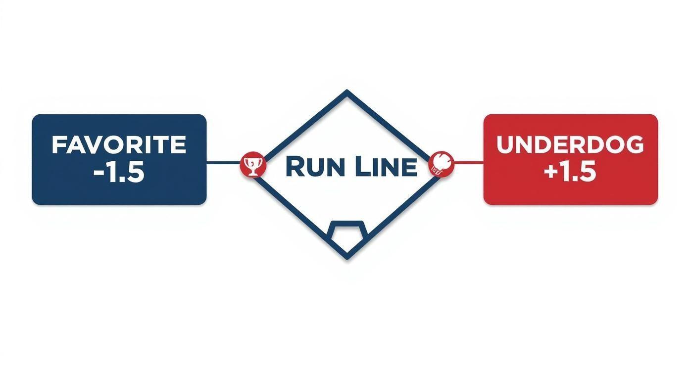 Infographic about what is run line in baseball
