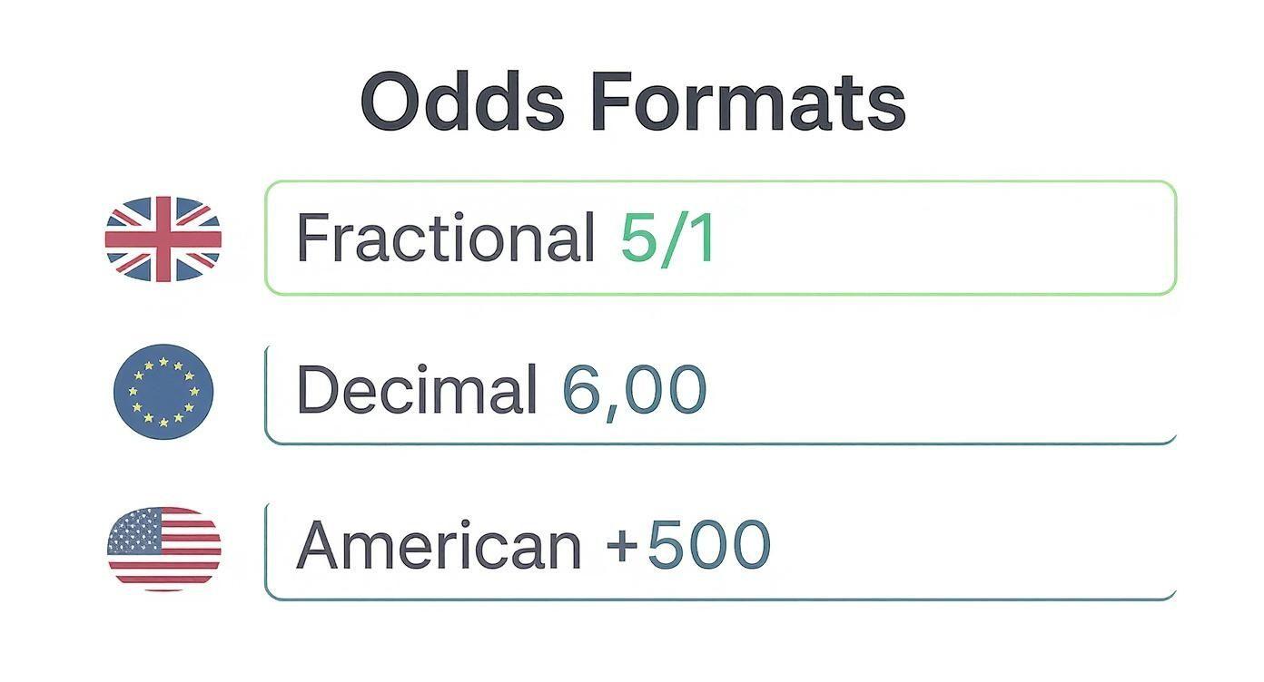 Infographic about how to read horse betting odds