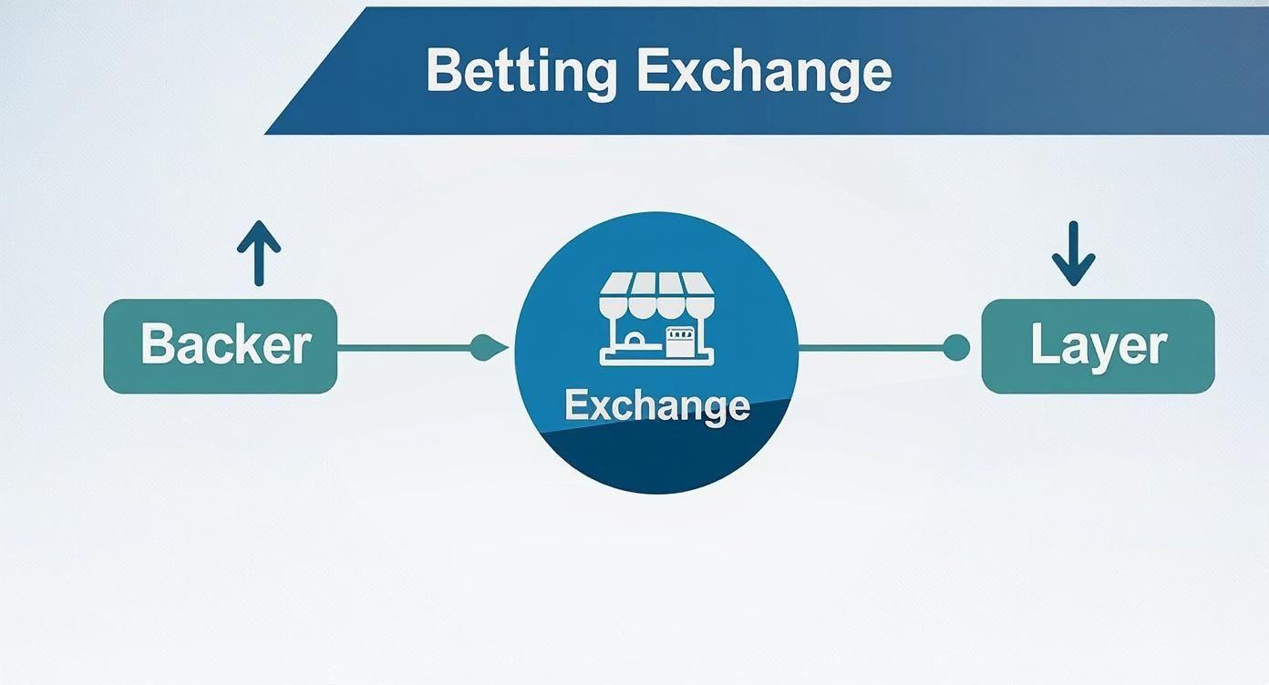 Infographic about what is a betting exchange