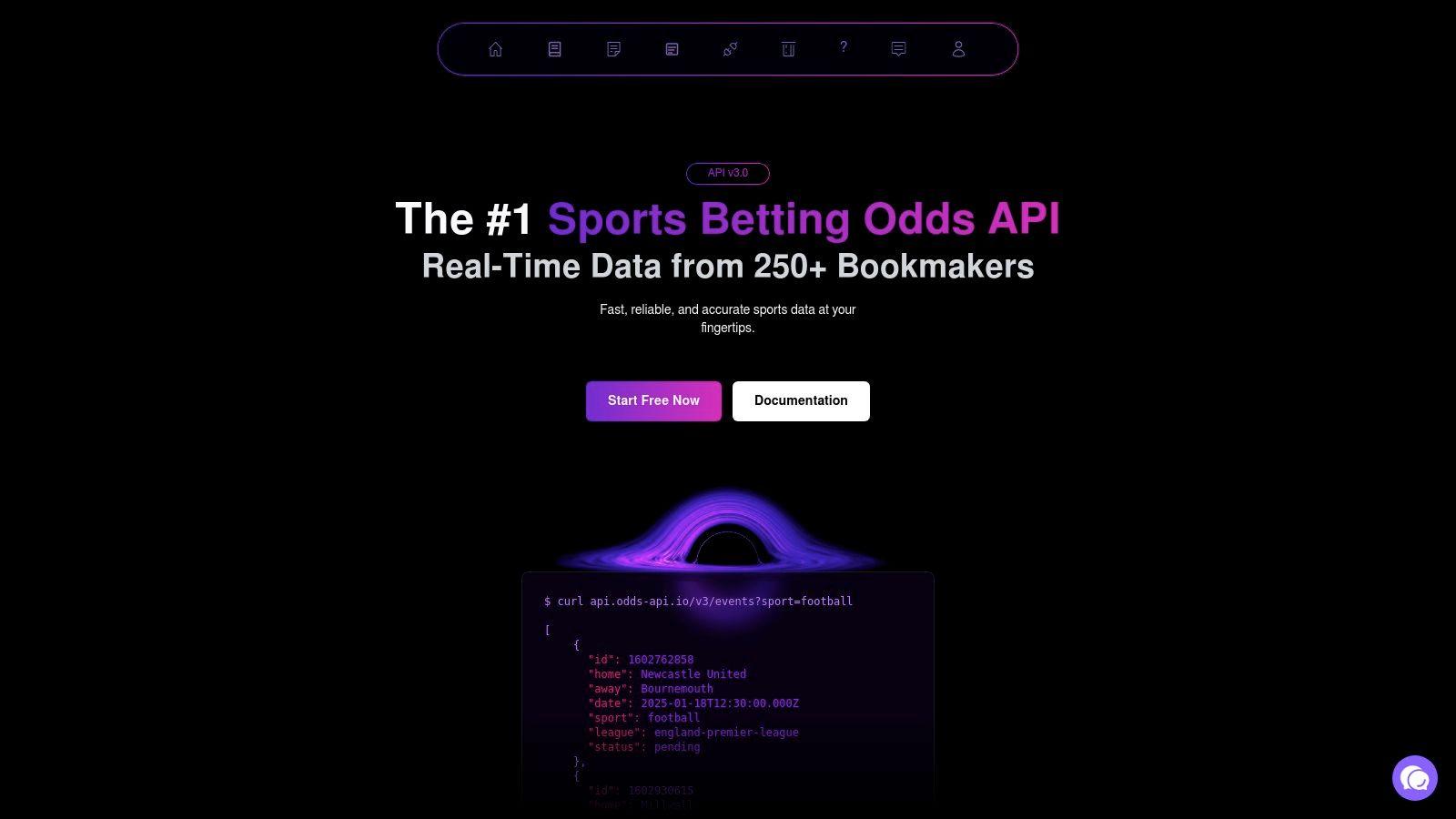 Sample code from Odds-API.io